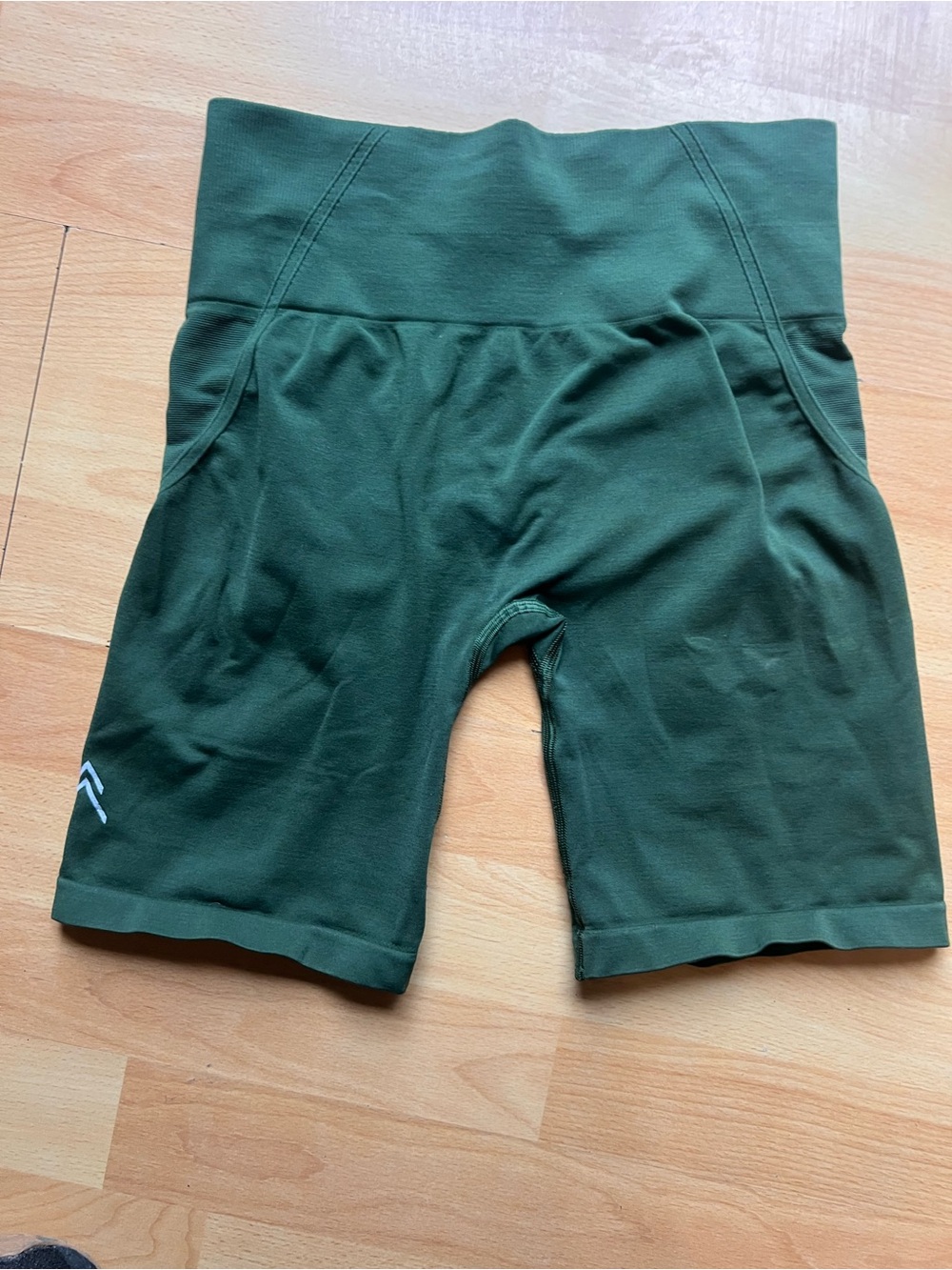 Kids High-Waist Bike Shorts - Forest Green